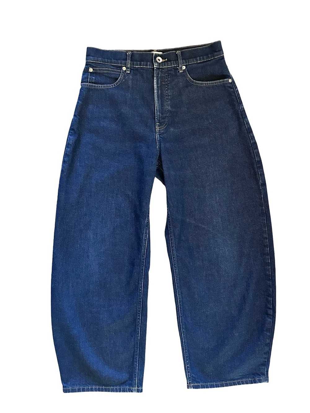 Everlane Way-High Curve Barrel Jean Pure Blue Sz 30